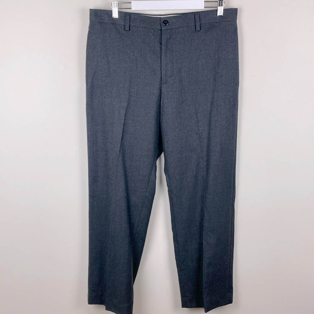 LL Bean Classic Fit 100% Wool Trouser Pants Men's Size 36 Gray